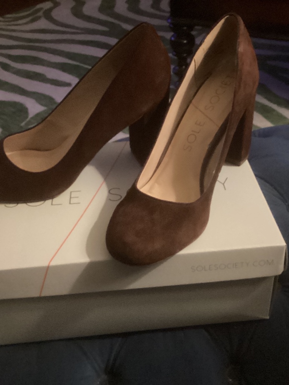 Sole society brown suede heels
